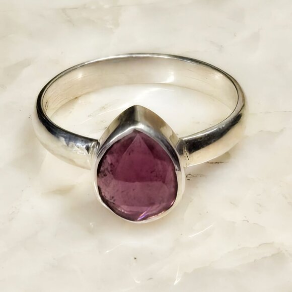 💍 Pear Shaped Faceted Garnet s. 6 - Picture 1 of 2